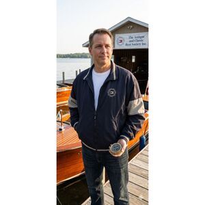 VTG Oarsman 913 Jacket Size 2XL Blue and Grey Antique Classic Boat Society Inc